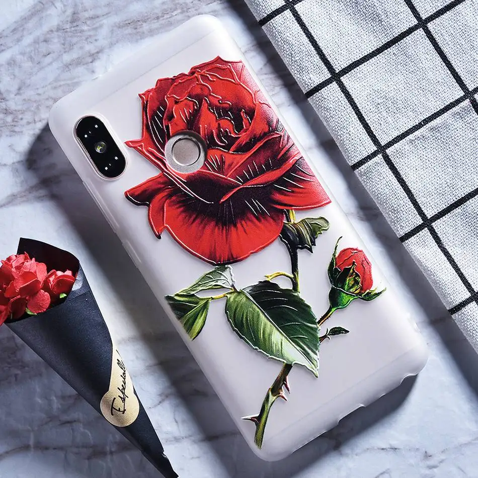 3D Relief Flower Case For Xiaomi Pocophone F1 Case For Xiaomi Redmi Note 5 5 Pro 5 Plus 5A 4A 5 4X Note 4 4X Silicone Case Coque (11)