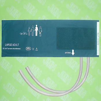 

High quality,Large adult dual tube Non-Invasive Blood NIBP cuff of soft leather,suitable for 33-47cm arm cricumference