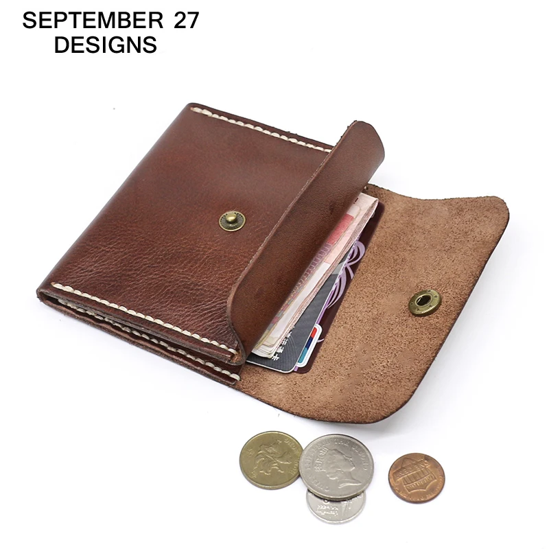 Beste Portemonnees Mannen Echt Lederen Handgemaakte Luxe Vrouwen Mini Portemonnee Top end Koeienhuid Credit Card Case Kleine Zak Geld coin Pouch