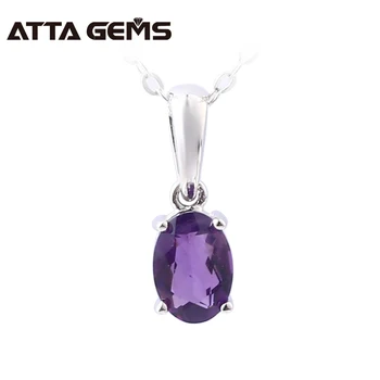 

Natural Amethyst Sterling Silver Pendants For Women Fine Jewelry Natural Quarts Crystal Party Mothers'day Gifts Top Quality