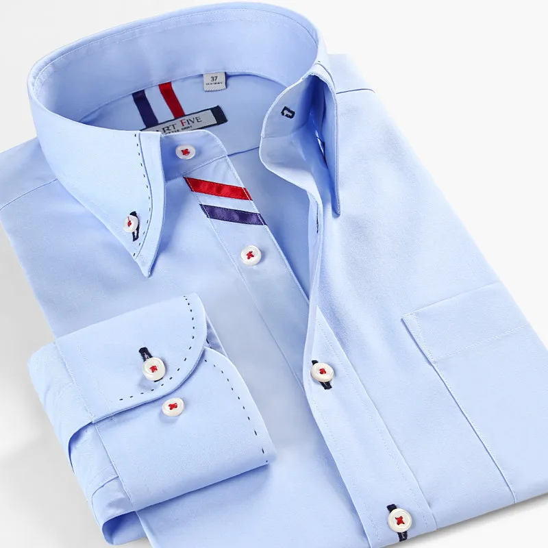 Smartfive Для мужчин рубашка 100% хлопок Повседневное рубашки белый Camisa Masculina рубашка с длинными рукавами Для мужчин лето Новинка 2017 года SFL4K62