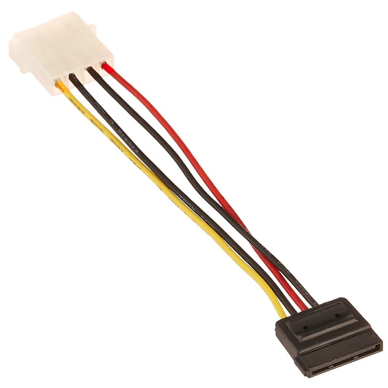 Aging 15cm Molex 4 Pins Lp4 Male To Sata 15 Pins Power