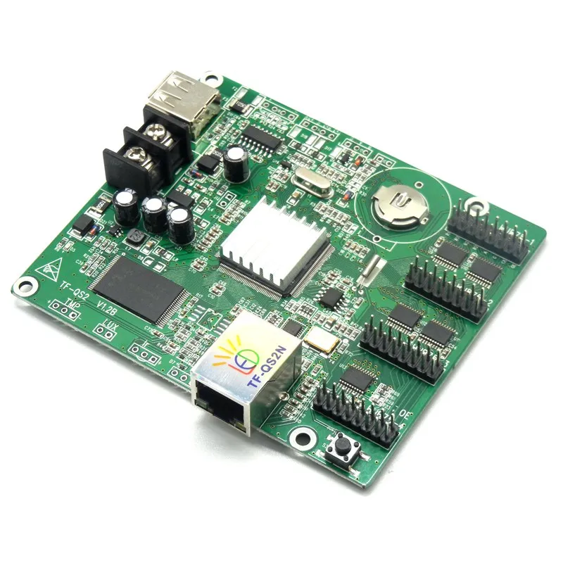 TF-QS2N red USB completo color asíncrono de control led tarjeta 512x64 píxeles controlador de panta
