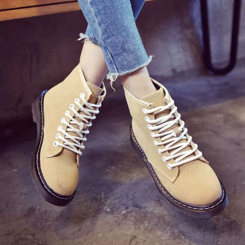 COOTELILI Winter Boots Women Ankle Boots Female Fashion Suede Leather Platform Woman Shoes Plus Size Shoes For Women 35-40 (29)
