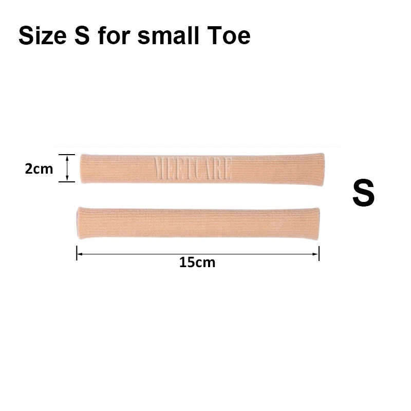 Пальцы рук и ног рана защитный рукав лечение мозолей ног и мозолей увлажняющий уменьшает болезненный Уход за ногами Бесплатный срез силиконовый гель - Цвет: S 2.0X15cm-Small toe