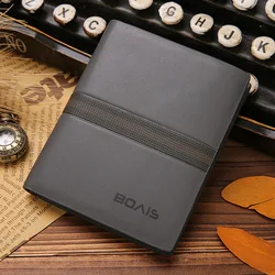 

2016 New leather men's waterproof slim wallet designer famous brand money clip vintage carteiras famous brand men wallet HJ148