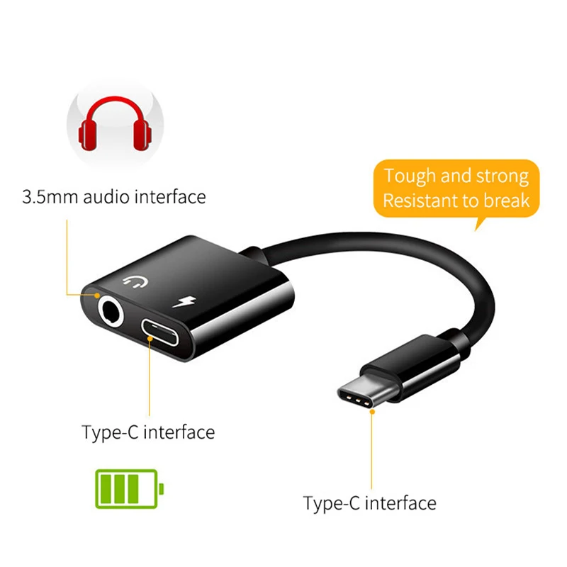 USB Type C Аудиоадаптер Type-C до 3 5 мм Разъем для наушников Аудио конвертер Кабель для Samsung S8