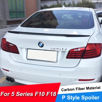 

For BMW 5 Series F10 F18 Carbon Fiber Rear Trunk Lid Car Spoiler Wing For BMW 520i 528i 530i 535i 550i P Style Ducktail Spoiler