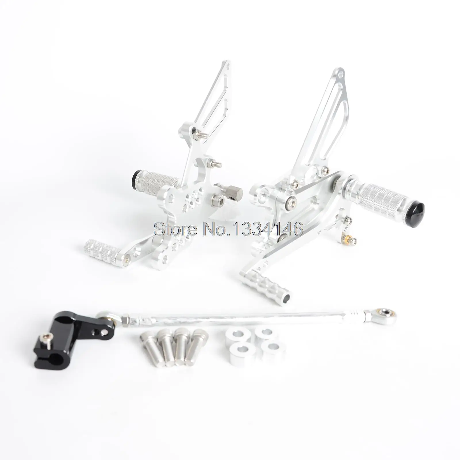 

Racing CNC Silver Foot Control Adjustable Rearset Foot Peg Rear Sets For Honda CBR954 CBR954RR 2002 2003