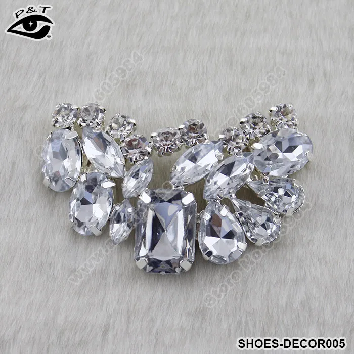 New Fashion Clip On Rhinestones Shoe Clip Wedding Shoes Decoration Accessories 6x3 5CM Free Shipping