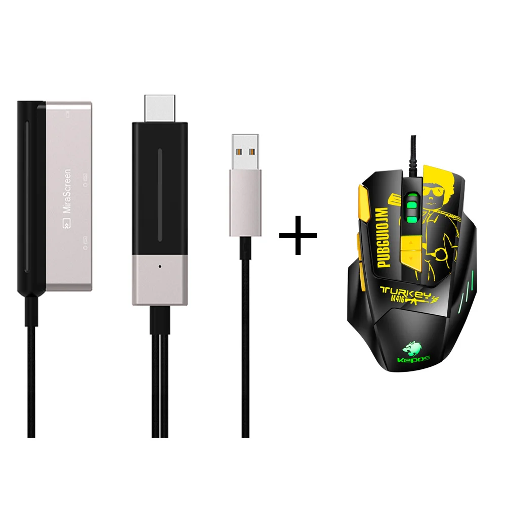 4k 60Hz PUBG Геймпад контроллер игровая клавиатура мышь HDMI конвертер Bluetooth адаптер подключи и играй телефон к ТВ ПК такой же экран - Цвет: adapter mouse
