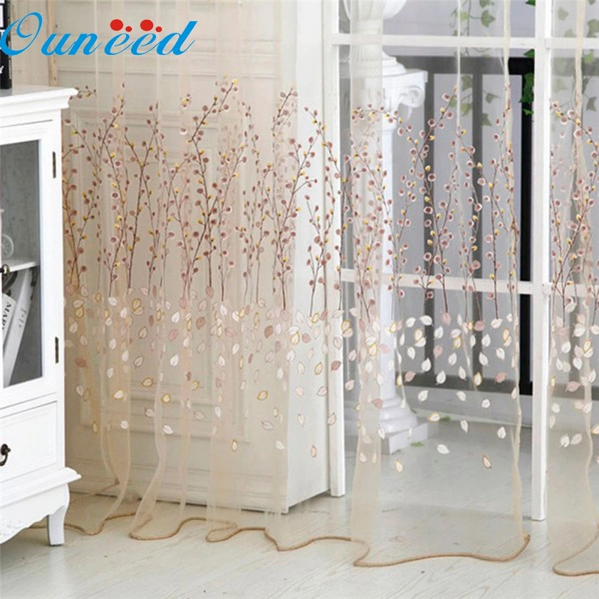 

2017 beautiful romantic home curtain 1 PC Tulle Door Window Curtain Drape Panel Sheer Scarf Valances #0802 B