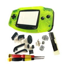 Новая распродажа прозрачный желтый цвет полный комплект Пластиковый корпус для PokemonPocket экран оболочка для GameBoyAdvance Замена черные кнопки