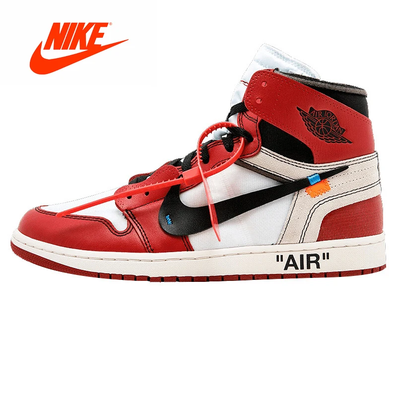 

Original New Arrival Authentic Nike Air Jordan 1 X Off White AJ1 L Limited Edition Limited Men's Basketball Shoes Sneakers