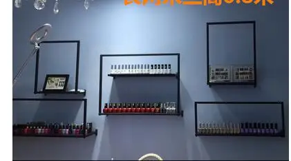 Nail Art Display Nail Polish Plastic Shelf Nail Polish Shelf Cosmetics Store Display Cabinet Shelf Wall Shelf.