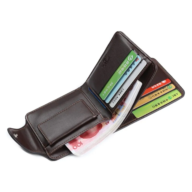 Высококачественные мужские кошельки, кошелек с карманом для монет, кошелек для наличных, мезонин, слоты для карт, сумка для карт, повседневные сумки, вместительный тройной кошелек