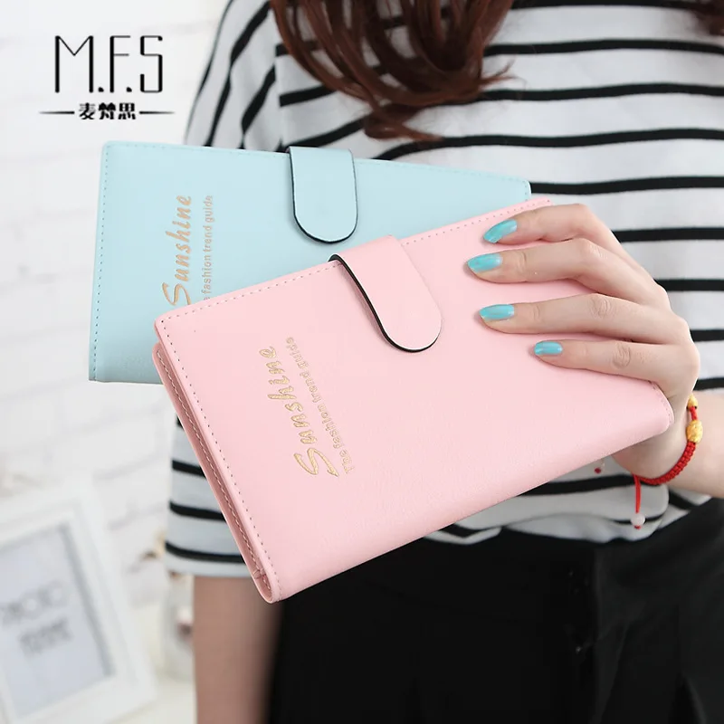 

65 Cards Holder Long Slim Hasp Dollar Price Women Leather Business Credit ID Card Holder Carteira Feminina Portefeuille Femme 45