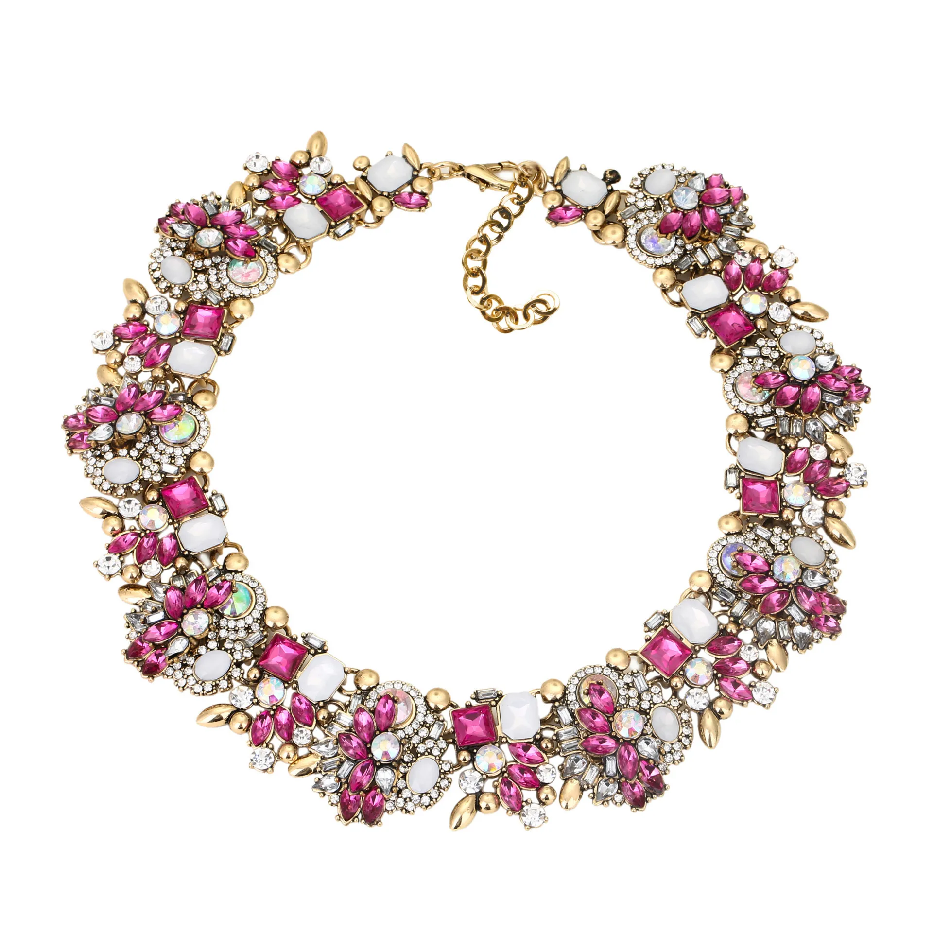 Prix pour JUCAN ZA Déclaration Collier Bijoux De Mode Grand Collier Shourouk Collier avec Plein Rhinetone Marque Collier Femmes En Gros Prix pour JUCAN ZA Déclaration Collier Bijoux De Mode Grand Collier Shourouk Collier avec Plein Rhinetone Marque Collier Femmes En Gros