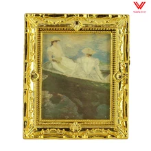 OMoToys смола рама Лодка на озере Настенная роспись миниатюрная