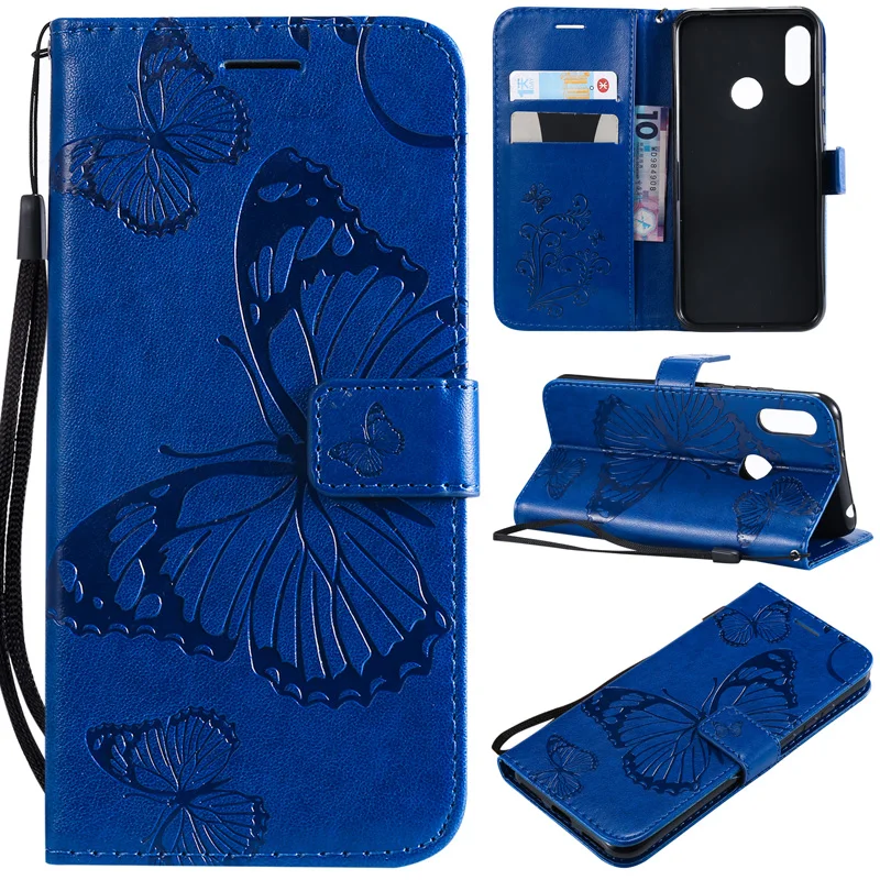 Butterfly Wallet Case For Huawei Y5 Y6 Y7 Y9 Prime Y6 Y5 Y9 Cover Flip TPU Leather Book Honor 7A Pro 7C 7S 8A 8S Cases