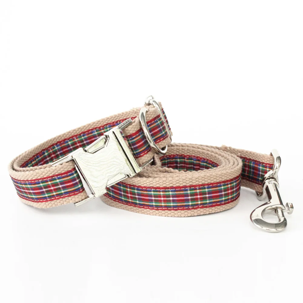 

Handmade Dog Collar Leads Combination Classic Lattice Pattern Collar Fog Dog Leadses 6045007 Pet Accessories Supplies
