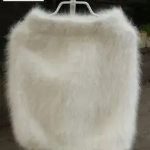 Новинка, зимняя Тонкая Вязаная норковая кашемировая Осенняя теплая короткая юбка для женщин, разные цвета, JN267