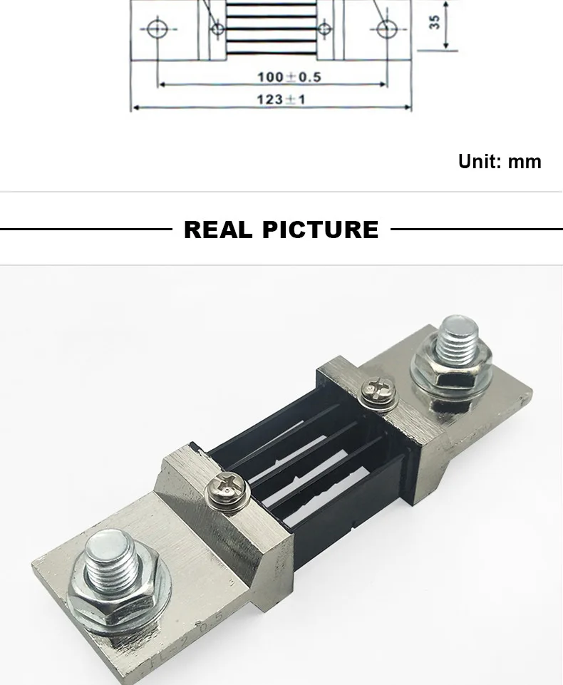 Analog Digital Meter 3A-1000A 75mV Shunt Resistor Model FL-2 Current Divider 1 
