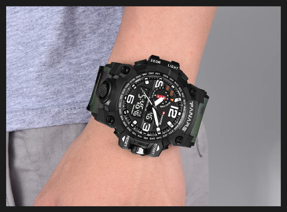 Sports Watch Military Men PANARS LED Digital Wrist Watch Electronic Chrono For Running Fitness G Watches Water Resistant S Shock (27)