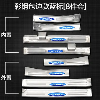 

NEW stainless steel Internal external door sill Scuff Plate Welcome Pedal For Suzuki Vitara 2016 2015 2017 Accessories