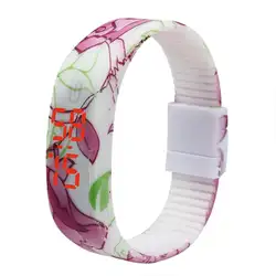 Ультра тонкие мужские и женские часы спортивный силиконовый цифровой светодиодный спортивный браслет наручные часы Jun26