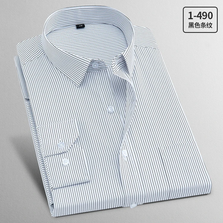 Размера плюс 8XL мужские рубашки с длинным рукавом, одноцветные полосатые рубашки, мужские платья больших размеров 7XL 6XL, белые светские рубашки, Мужская одежда, уличная одежда