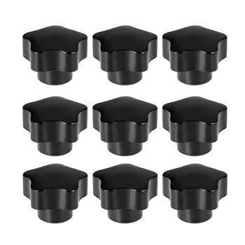 

Uxcell 9pcs M8x30 Thread Star Knob Bakelite 5Star Sharped Knob Non Through Hole Black Female Thread Nut Clamping Knob Handles