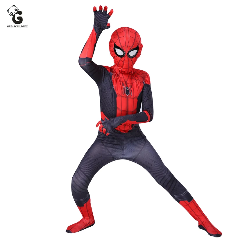 

Kids Costumes Boys 2019 Spiderman Costume Far From Home Movie Props Cosplay Halloween Costume for Kids Fancy Party Dress Suits