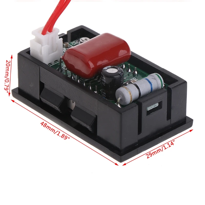 2 провода 0,5" AC 30 V-500 V светодиодный цифровой вольтметр измеритель напряжения монитор тестер для 110V 220V 380V