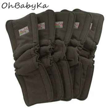 

Ohbabyka Brand Diapers Washable Bamboo Charcoal Inserts for Baby Cloth Diapers Cover Wholesale Reusable Elastic Nappy Insert