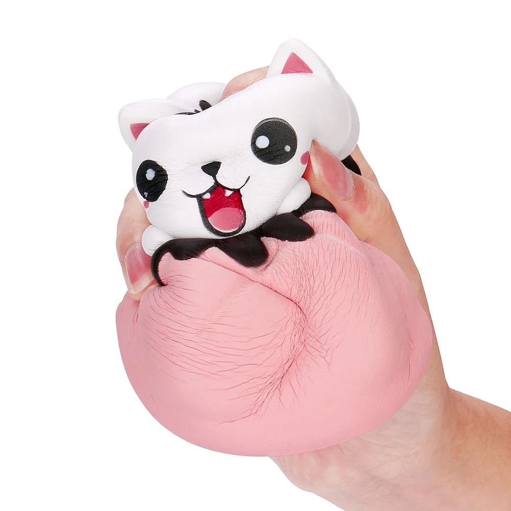 Jumbo кошка хлеб мультфильм эластичный Squeeze Toy крем замедлить рост моделирование Kid Взрослый игрушка антистресс squishies