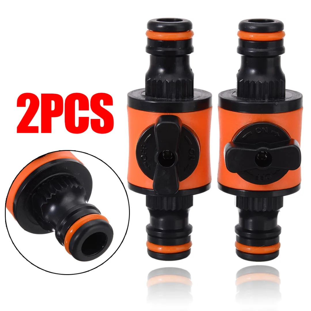 Mayitr 1/2 Threaded Garden Hose Pipe In line Tap Shut Off Valve Adapter Fitting Home Garden Water Connectors