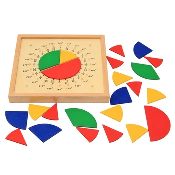 

Baby Toys Circular Mathematics Fraction Division Teaching Aids Montessori Board Wooden Toys Child Educational Gift Math Toy
