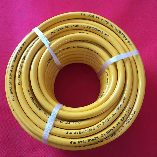 20M PVC HOSE 3/8" 9.5MM I.D. 300PSI/20BAR W.P. rubber soft pipe Impact