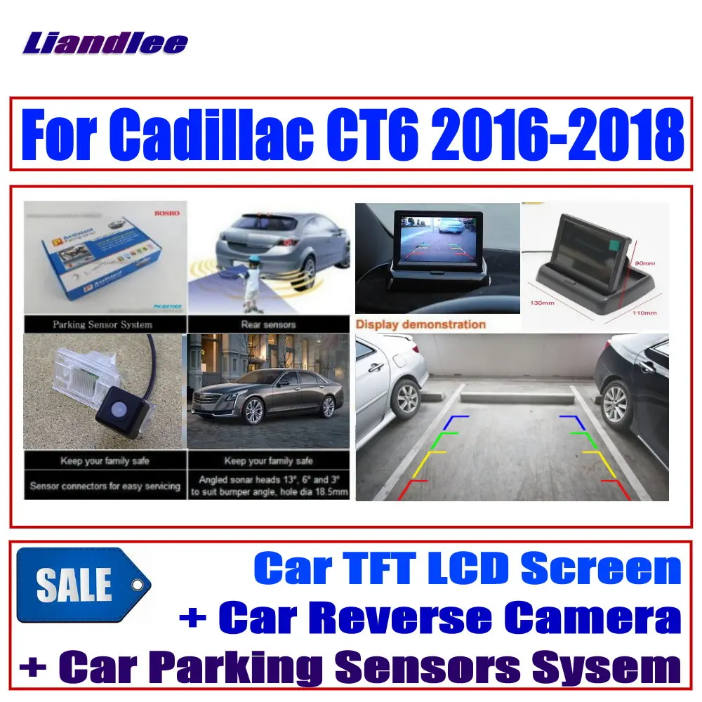 Liandlee CCD обратная камера заднего вида для Cadillac CT6 2016-2018 цифровая парковка система датчиков/автомобиль HD монитор дисплей