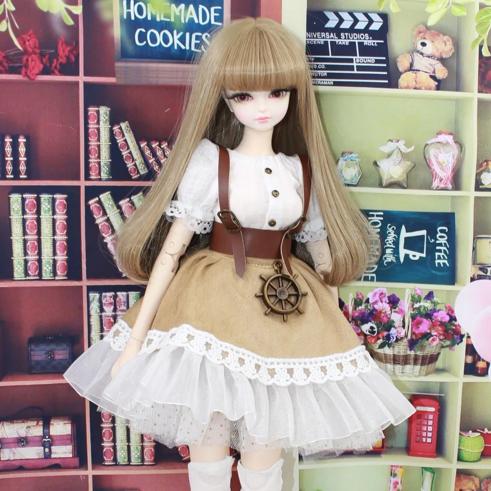 

Dream Fairy only for 1/4 bjd 45cm doll dress white shirt Belt lace princess suit clothes