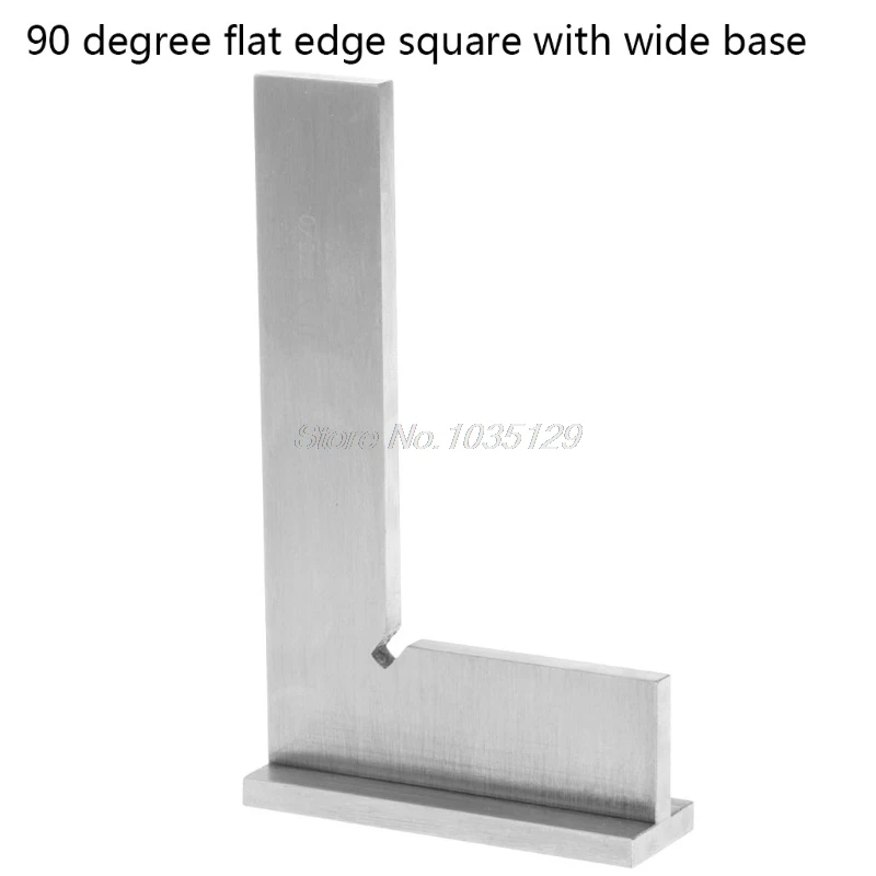 

100*70mm DIN875/0 Grade Hardened Stainless Steel 90 degree Flat Edge Square With Wide Base Industrial Wide Base Sqaure