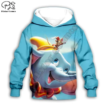 

children's clothing Mother&Kids baby anime Dumbos Print 3D Hoodies zipper Boy Girl Sweatshirt daughter jacket pants