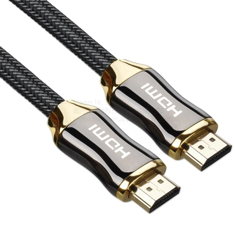 AUN Высокоскоростной HDMI кабель позолоченный 1 4 версия двойной магнит кольцо