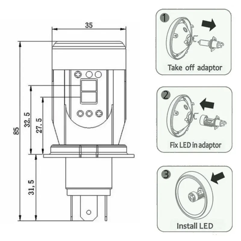 H4-HS1-P43T-Motorcycle-Led-Headlight-Bulbs-High-Low-Hi-Lo-Dual-Beam-All-In-One (3)