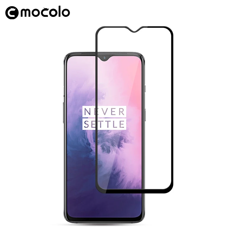 Защитная пленка Mocolo для OnePlus 7 полное покрытие клеящееся закаленное стекло 9H Pro