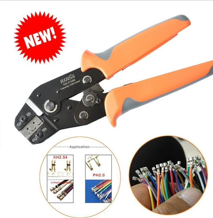 

SN-01BM PH2.0 XH2.54 DuPont SM Plug Terminal Crimping Tool Crimping Pliers For D-SUB Terminals Sq.mm 0.08-0.5 AWG28-20