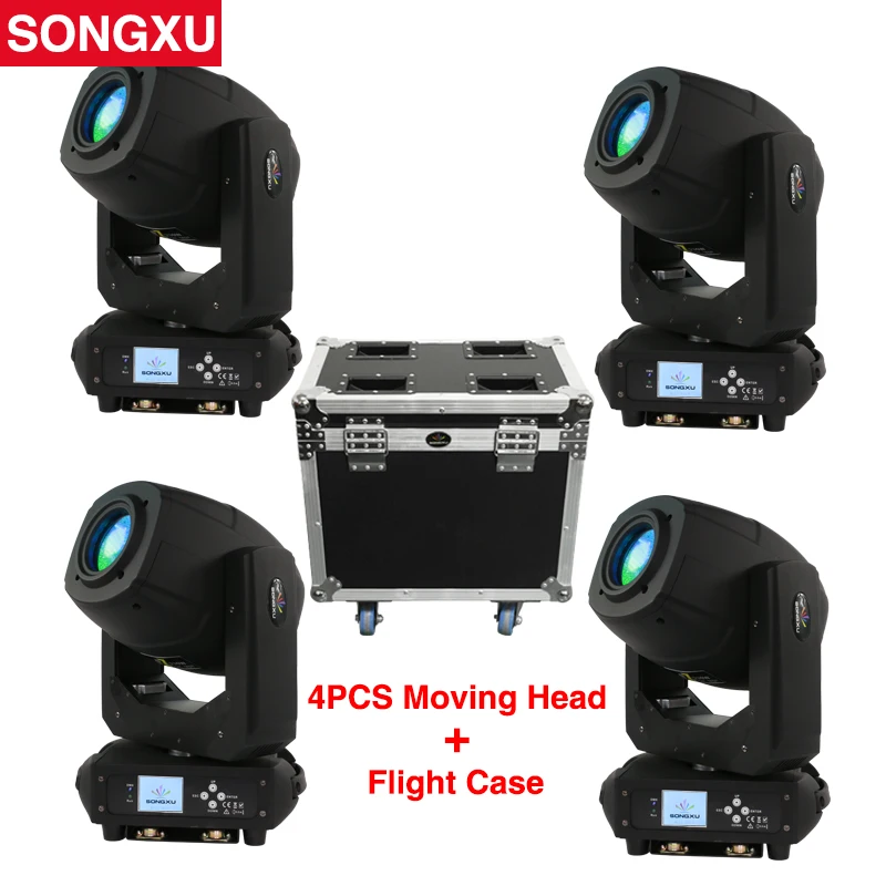 

230W LED Moving Head Light Beam Spot Zoom Light LED Lyre with Flight Case 4in1 for DJ Nightclub Party/SX-MH230A