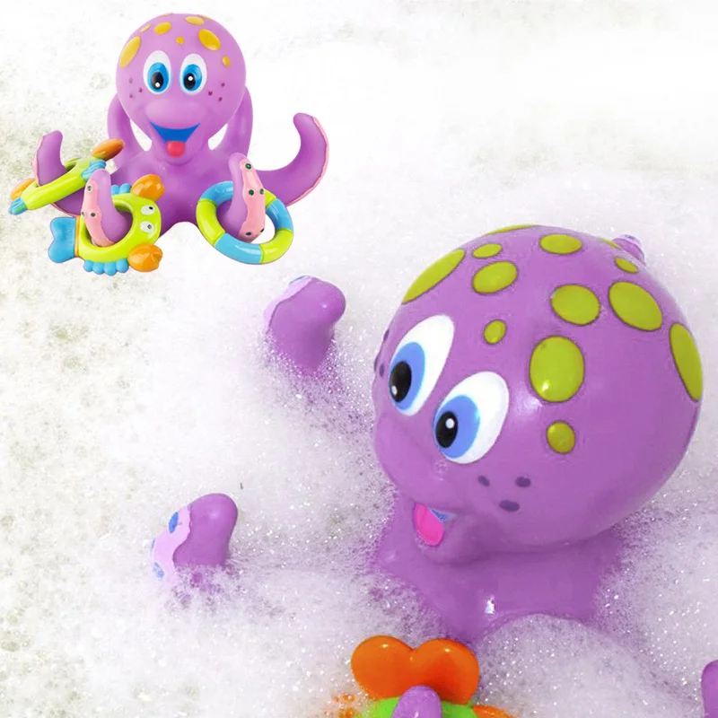 Детские милые Игрушки для ванны Осьминог Мягкие экологические пластиковые забавные детские подарки куклы
