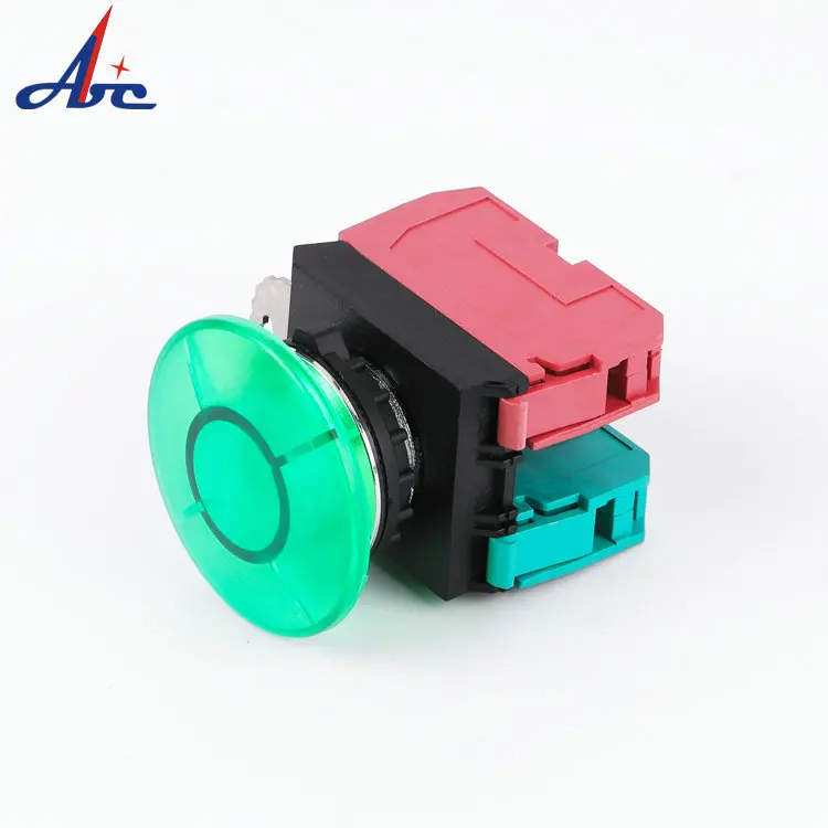 

22mm 10A Momentary Mushroom Actuator LED Switch Metal Self-locking Emergency Stop Block Termianl Waterproof Push Button Switch
